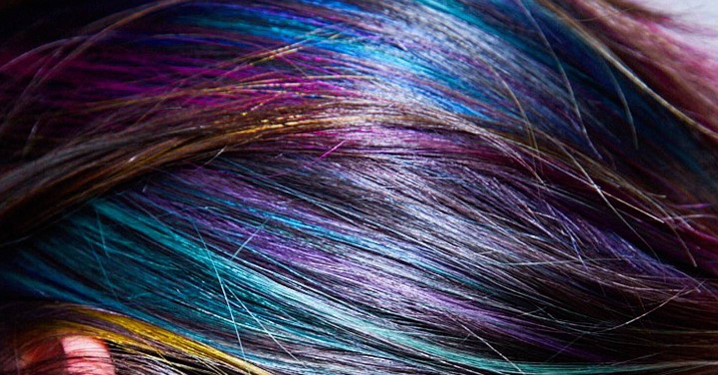 Oil Slick Is The Colourful New Hair Trend For Brunettes Glamour Uk