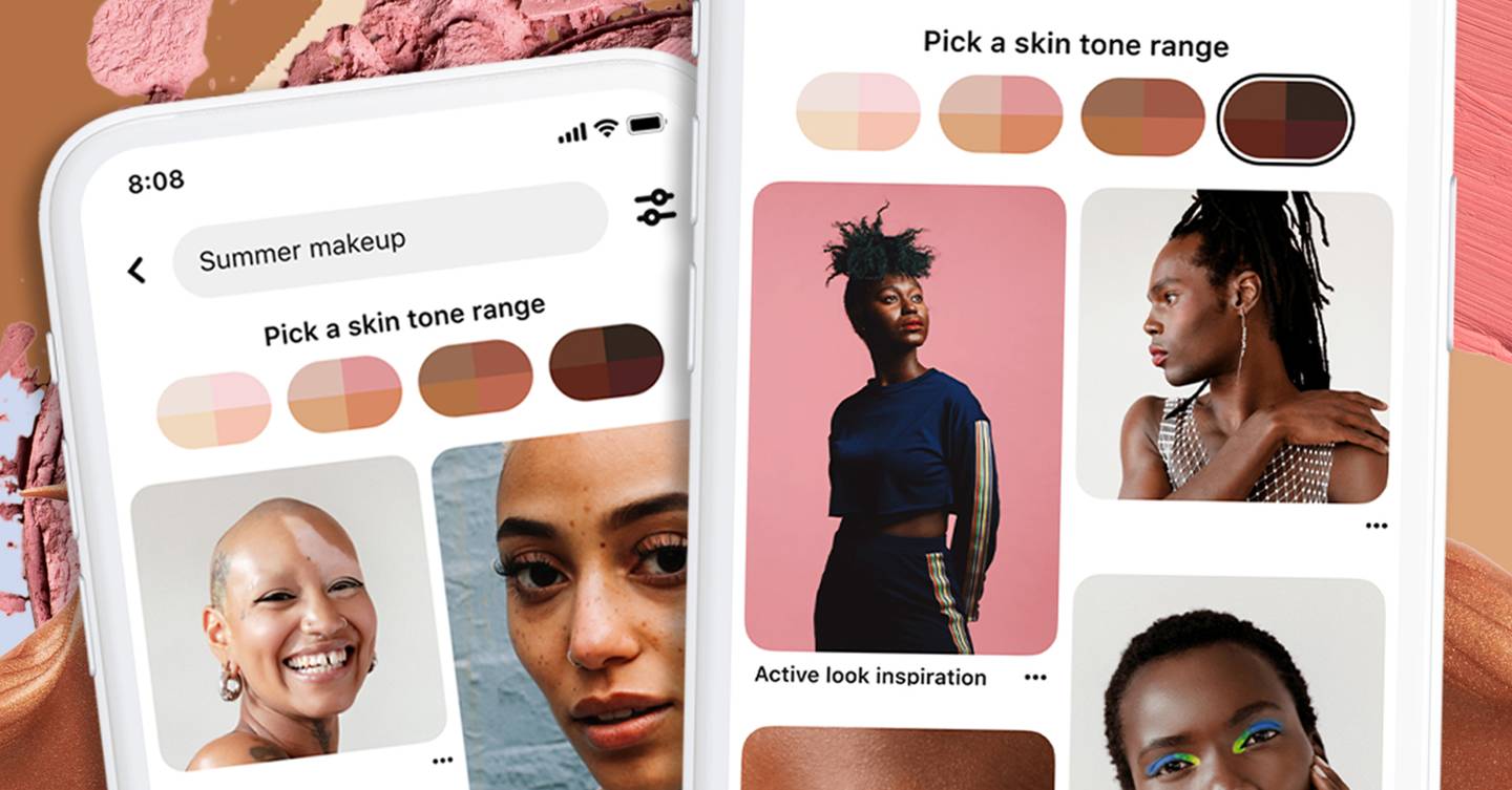 Finding beauty inspo that suits *your* complexion just got a lot easier thanks to this genius Pinterest tool