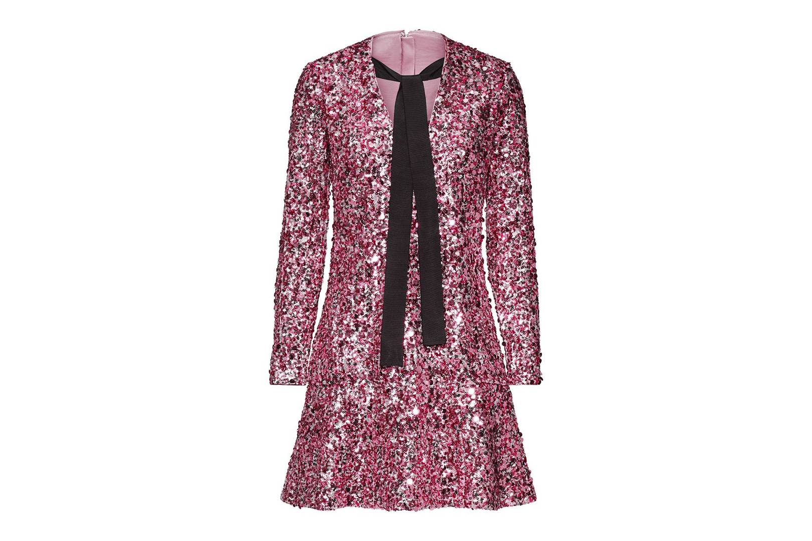 H M S Conscious Exclusive Collection Pink Dress Made Plastic Shoreline Waste Glamour Uk