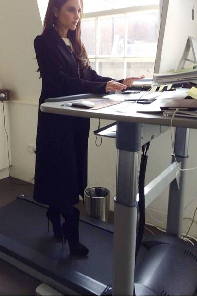 Victoria Beckham Treadmill Desk How Victoria Beckham Keeps Fit