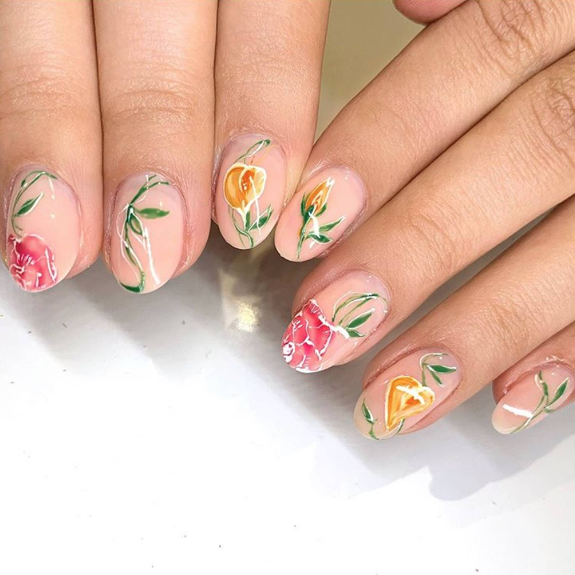 Floral Nail Art Ideas Pretty Spring Nail Inspiration Glamour Uk