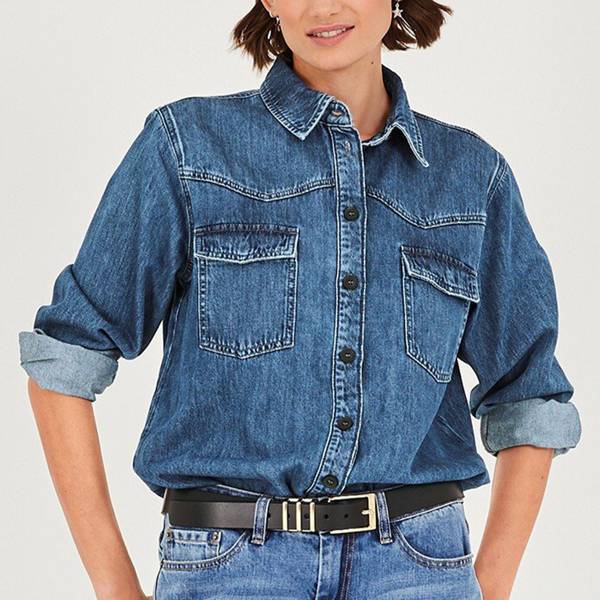 These Are 15 Of The Best Denim Shirts and Blouses To Wear This Spring ...