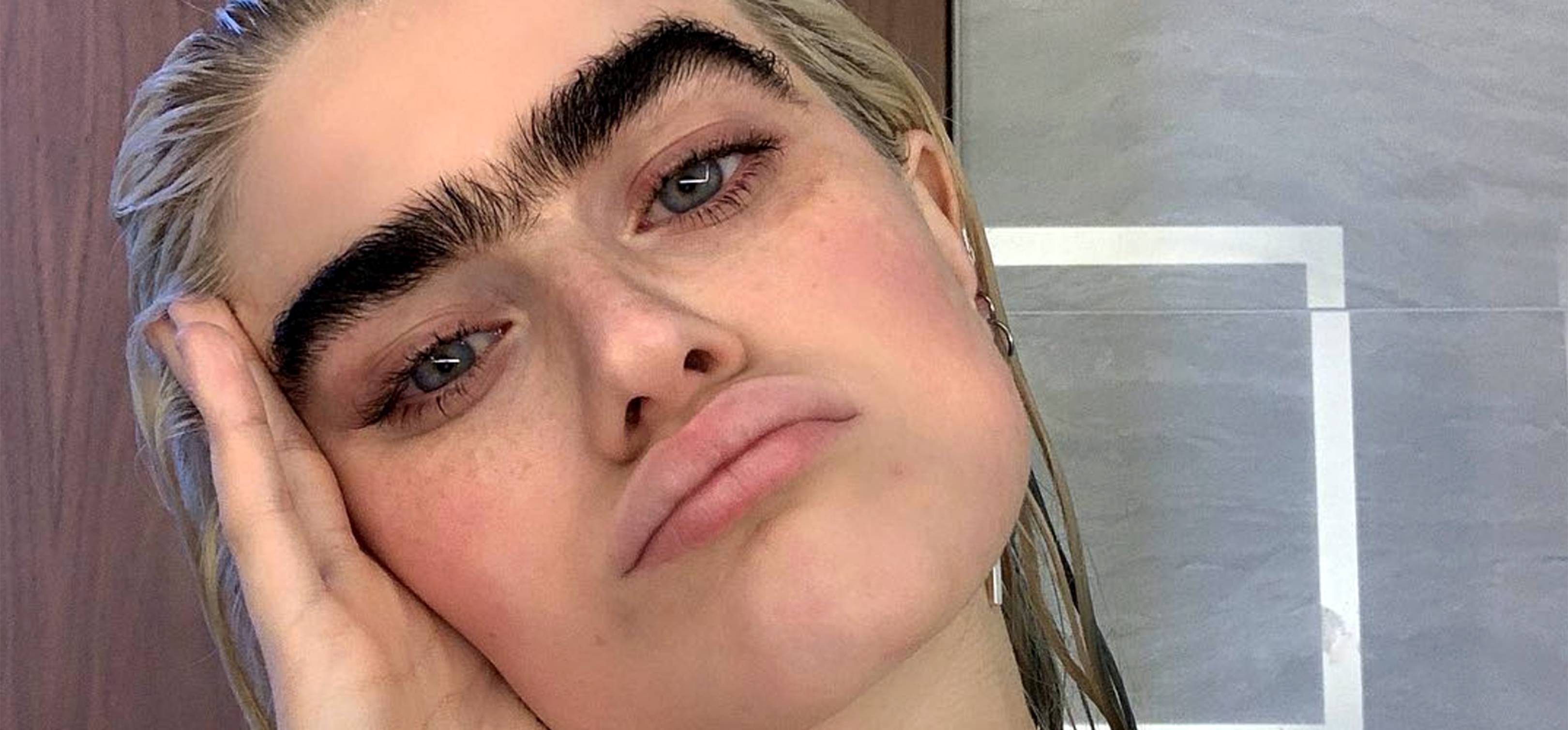 sophia hadjipanteli is the unibrowed model changing the beauty conversation online glamour uk - model shows off her unibrow on instagram daily mail online