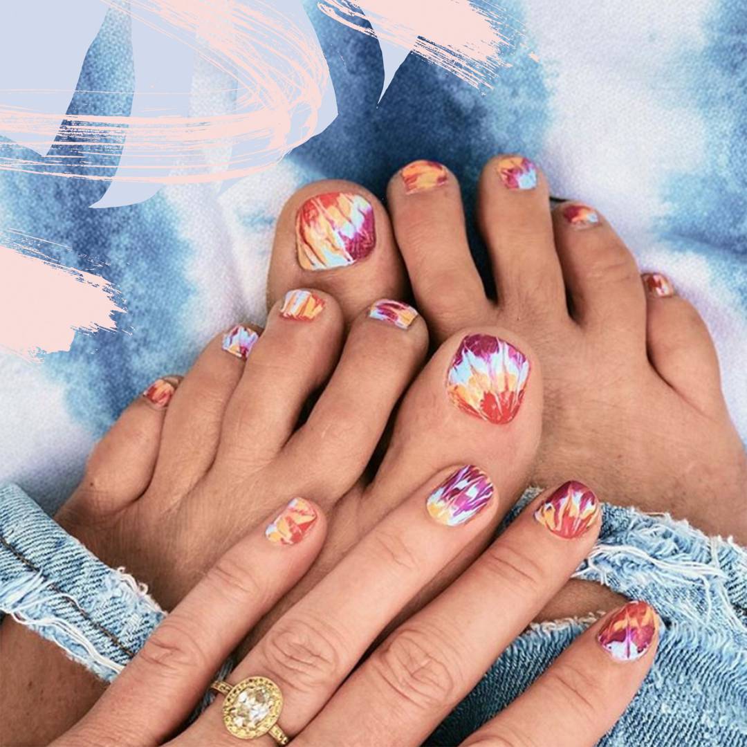 Image: Tie-dye is the cheery nail art trend that will make hippie chicks of us all