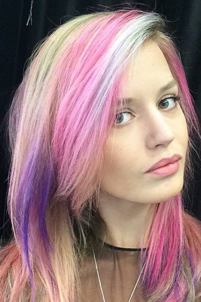 Rainbow Hair Colour Trend Celebrities With Bright Hair Colours Glamour Uk