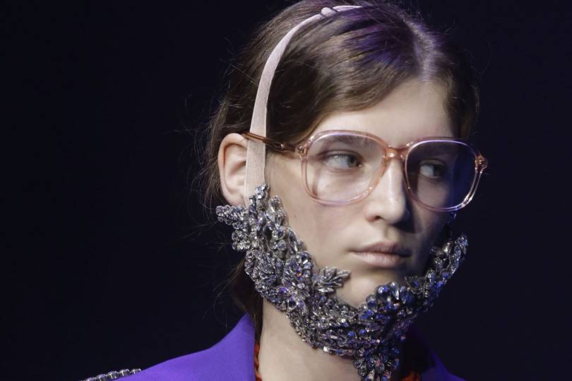 Gucci Crystal Beard During The Gucci SS18 Show at Milan Fashion Week ...