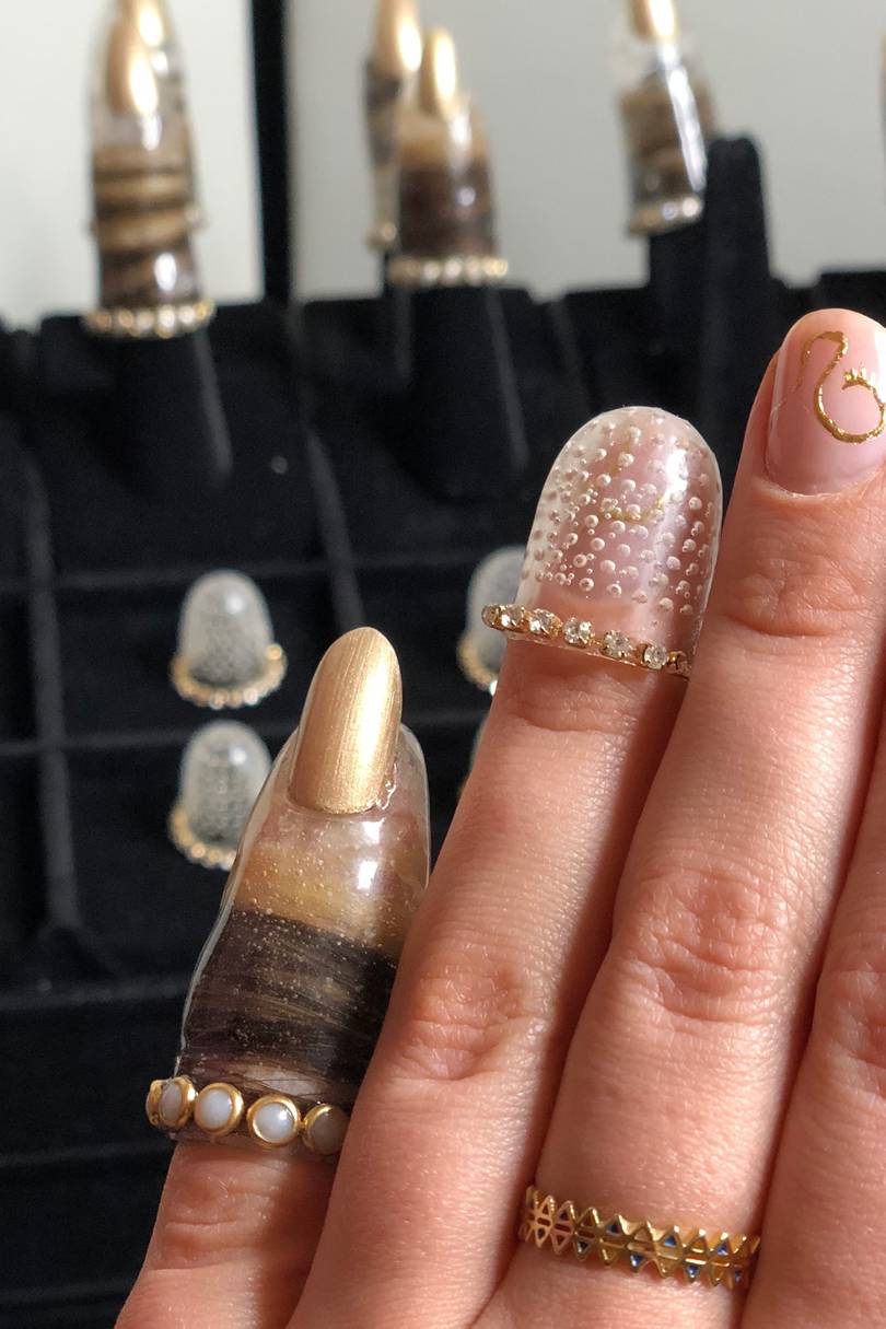 Encapsulated Nail Art: Hair Encased In Nails At NYFW | Glamour UK