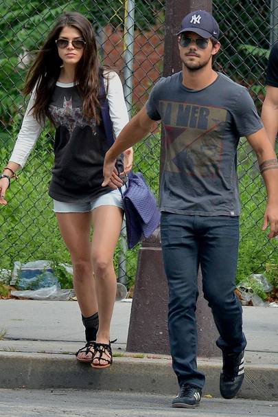 Taylor Lautner goes public with new girlfriend Marie Avgeropoulosare ...