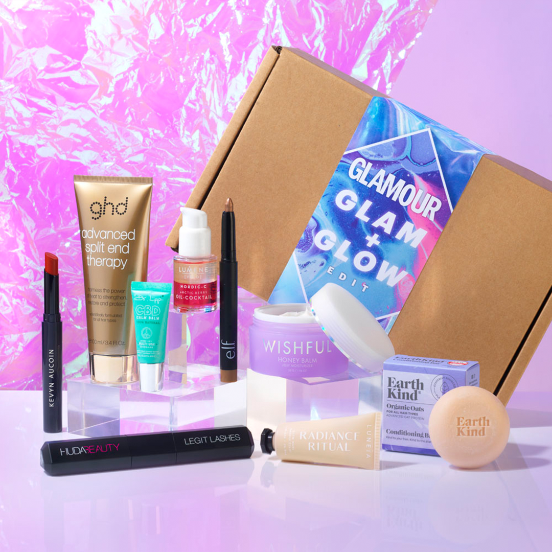 Image: GLAMOURâs Glam + Glow Edit Beauty Box is here â bursting with Â£174 worth of goodies for you or a loved one at just Â£29.99