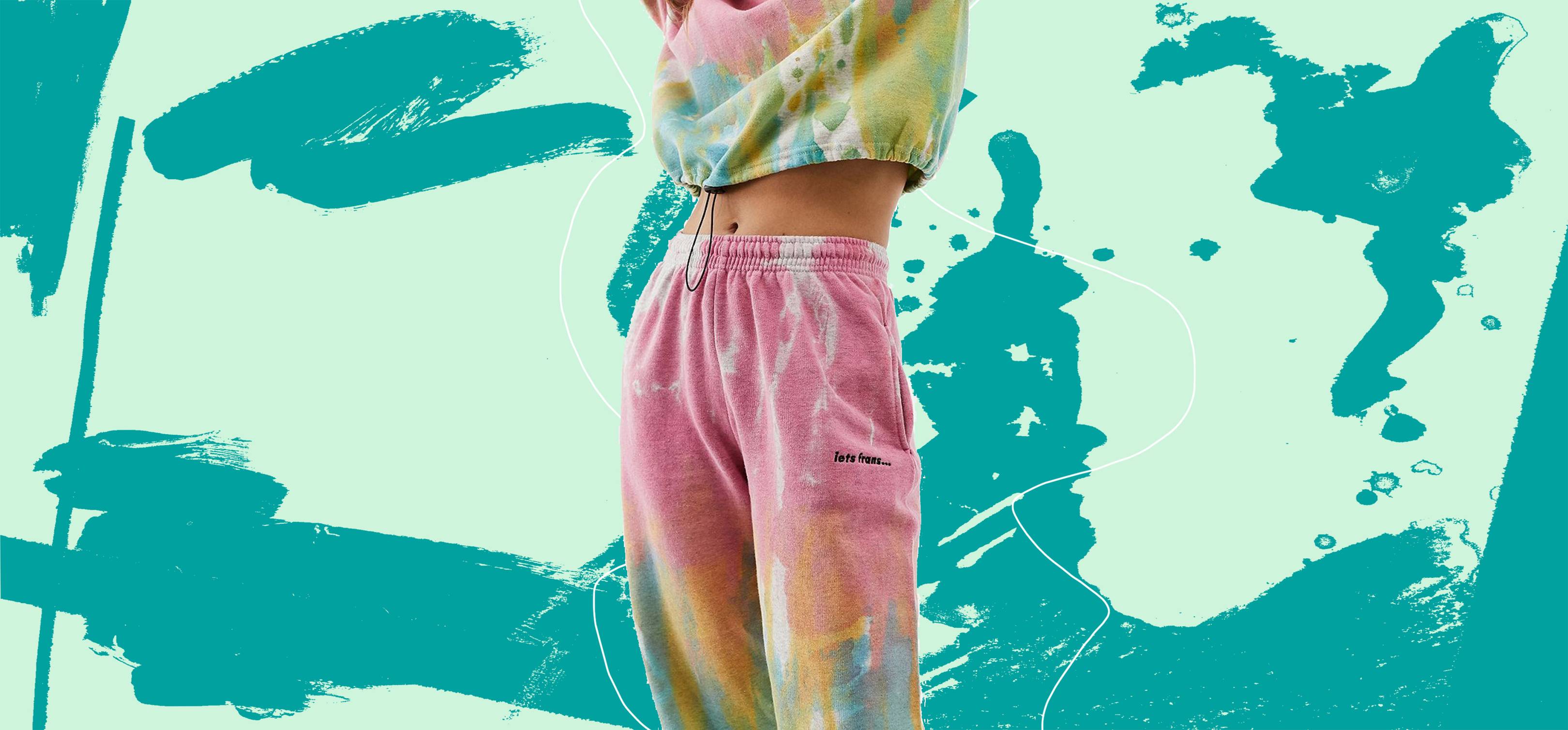 Iets frans tie online dye sweatpants