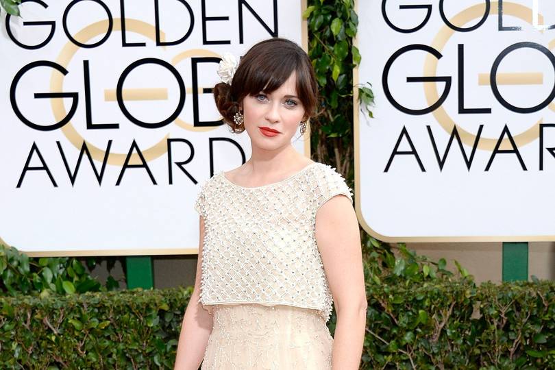 Zooey Deschanel Nail Art – Golden Globes Nails 2014 | Glamour UK