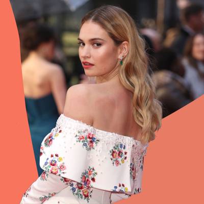 Lily James make up tips products cinderella look style; GLAMOUR.com