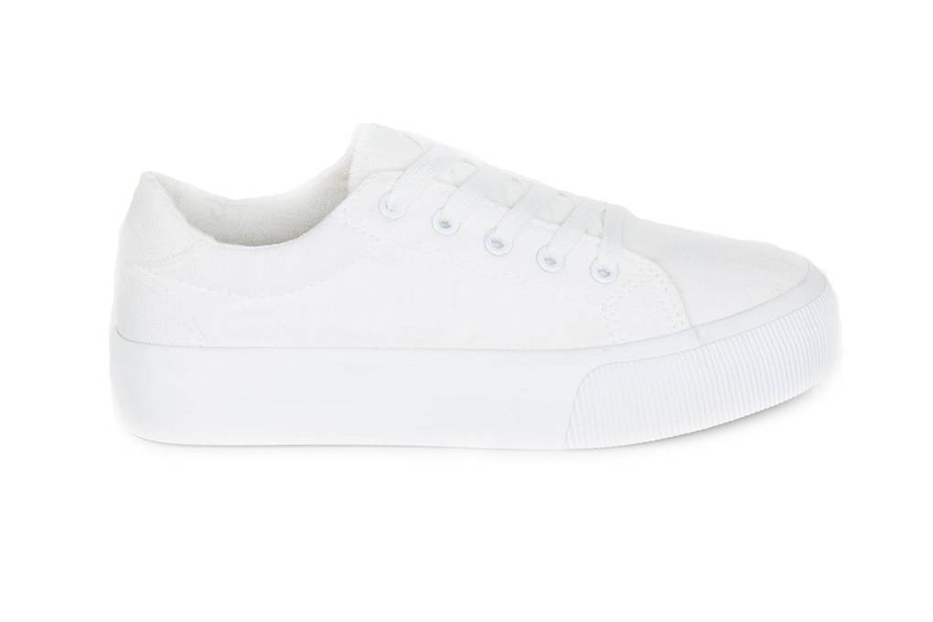 new look white trainers