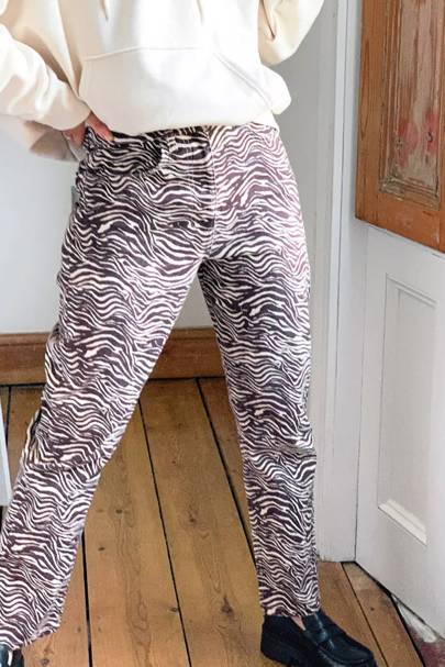zebra print pants