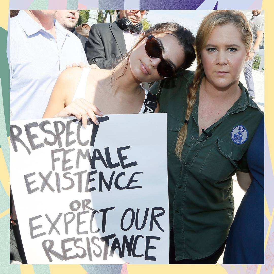 Image: Emily Ratajkowski and Amy Schumer were arrested during a protest in Washington D.C