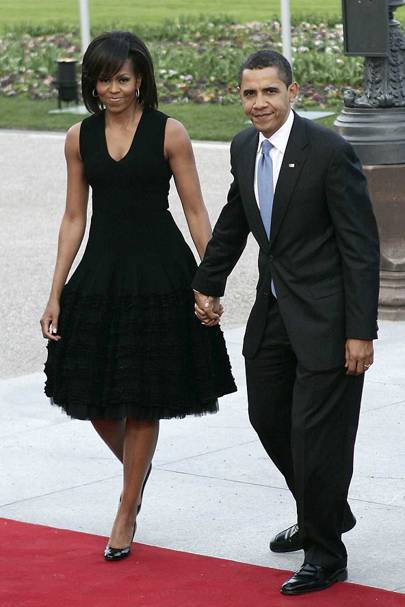 Iconic Little Black Dresses From Audrey Hepburn To Coco Chanel Who Michelle When 2009 Where With Us President Husband Barack At The Nato Summit Kurhaus Baden Germany Which Marked