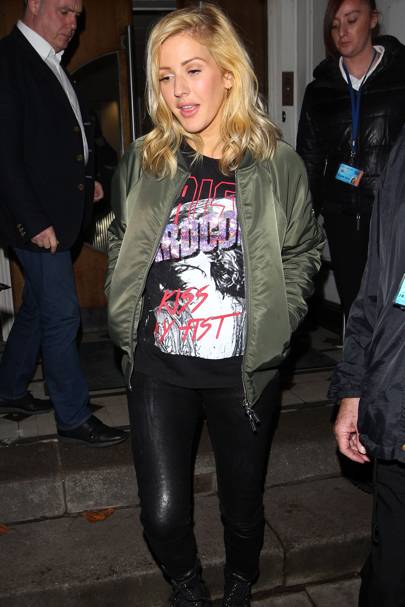 Celebrities wearing bomber jackets - winter celebrity style & outfits ...