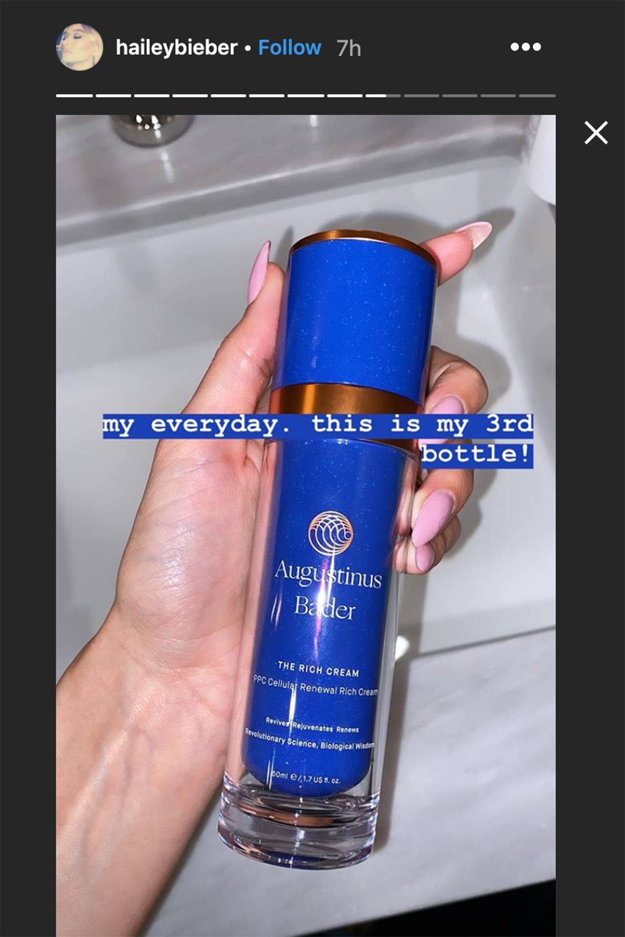 hailey baldwin face routine