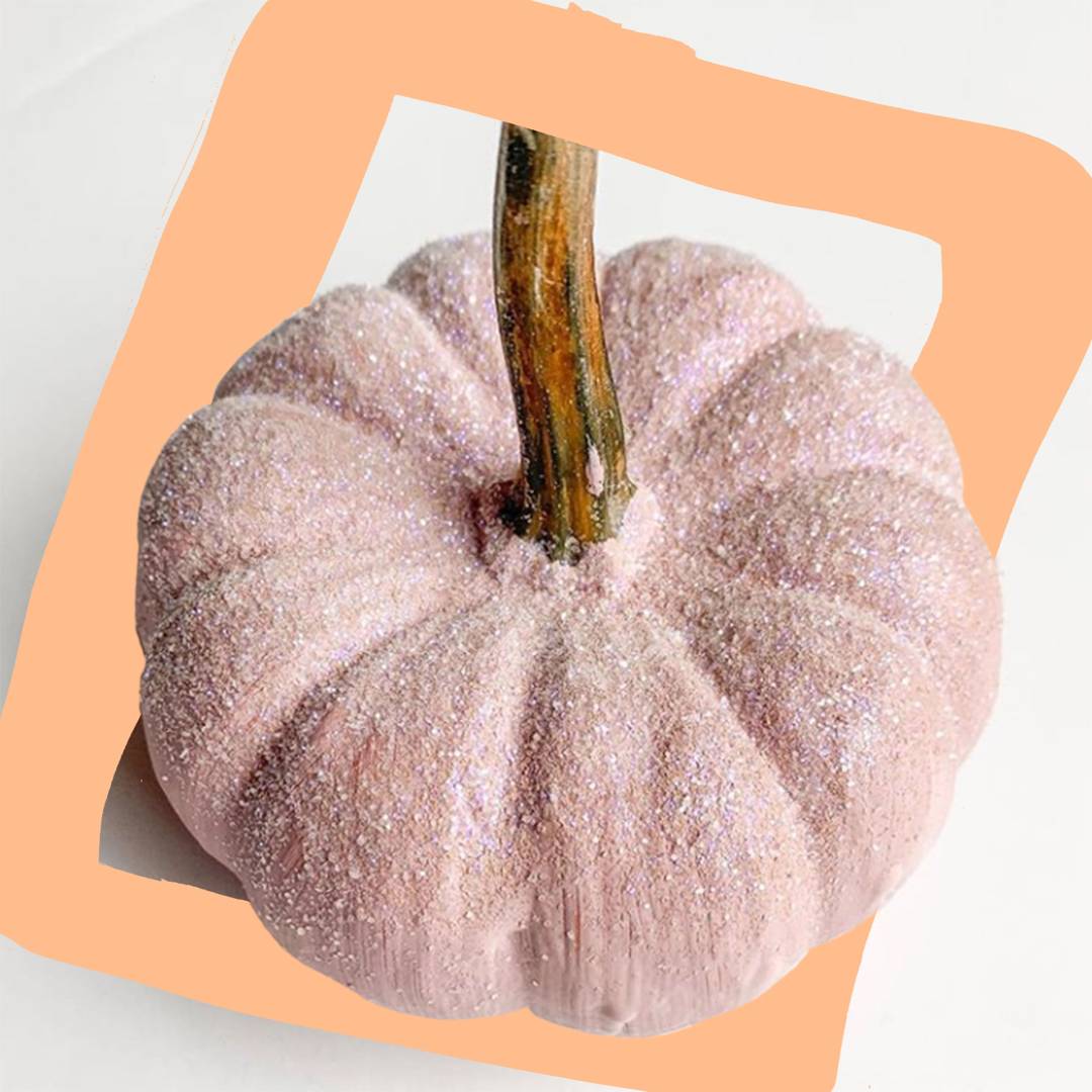 Image: These amazing DIY glitter pumpkin transformations require zero carving