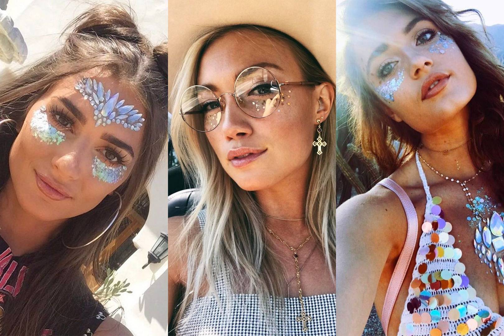 Bài viết "Nổi bật hơn cho mùa lễ hội cùng Glitter Make-up!" giới thiệu phong cách trang điểm dự tiệc với glitter cho các cô gái, giúp họ nổi bật trong đám đông tại lễ hội âm nhạc hoặc concert.