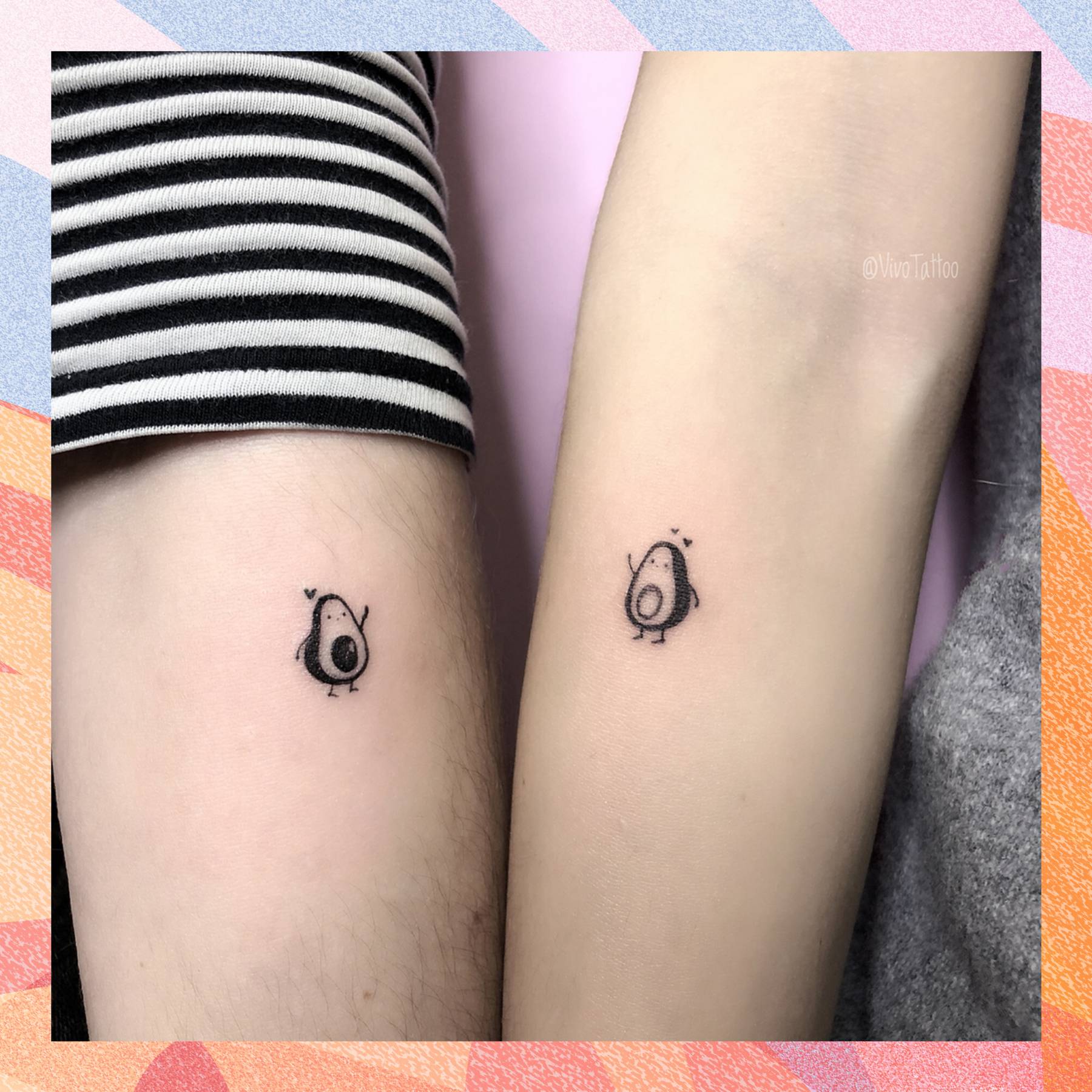 Best friend connecting tattoos