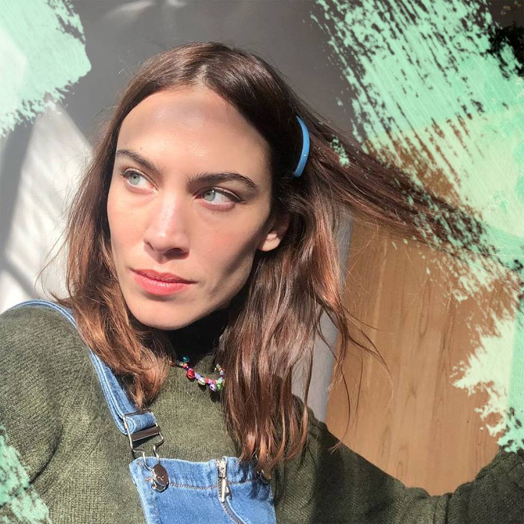 Image: Alexa Chung just persuaded us that denim dungarees were made for working from home