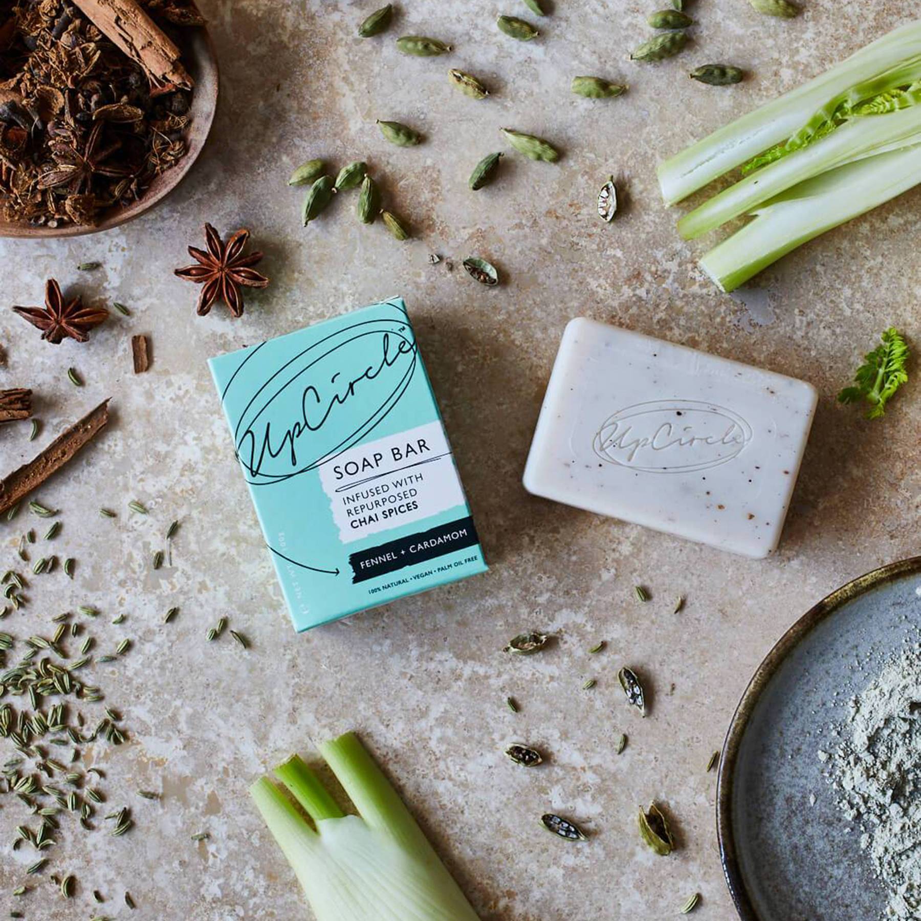 Fennel + Cardamom Chai Soap Bar by UpCircle #10