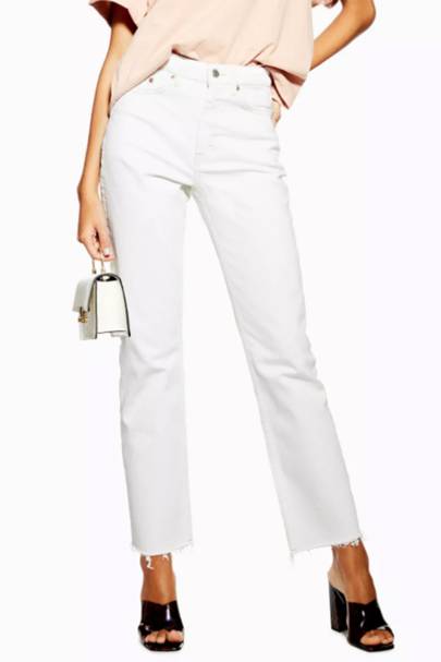 straight leg white jeans womens