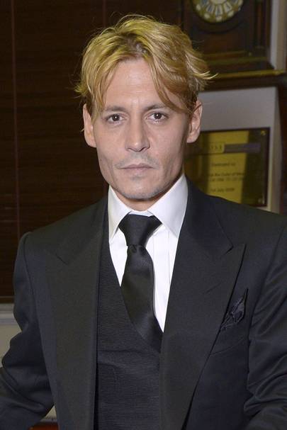Johnny Depp S New Blonde Hair New Movie Role Mortdecai Celebrity