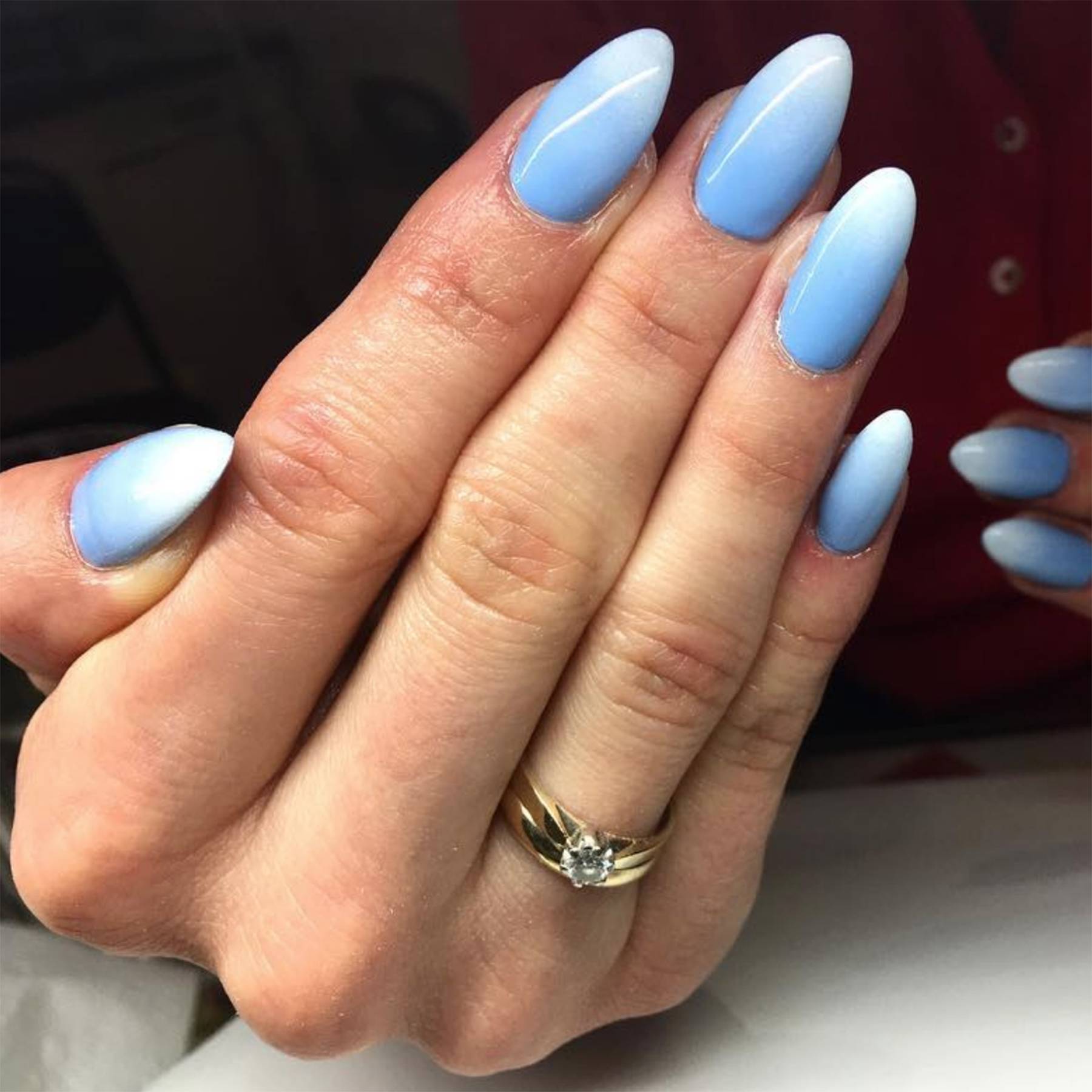 Ombre Nails Designs Ideas For Ombre Nail Art Glamour Uk No sponge blue and...