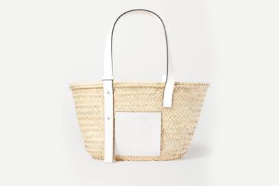 loewe medium woven basket bag