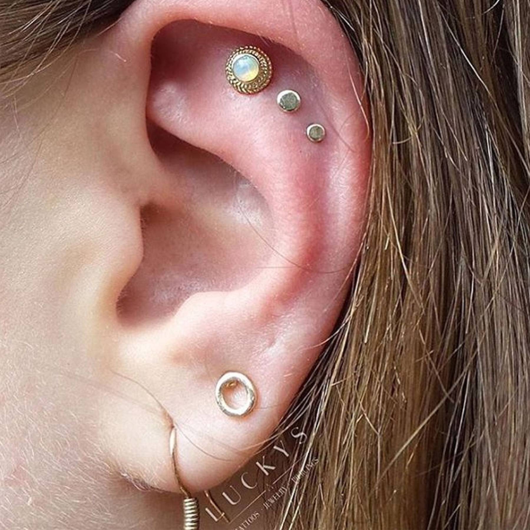 Ear piercing ideas; unusual piercings pictures, Instagram Glamour UK