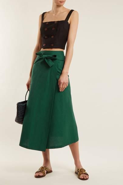 Jupe Midi Plissée Noire Marks And Spencer, Taille 8 (femme), 100% Polyester