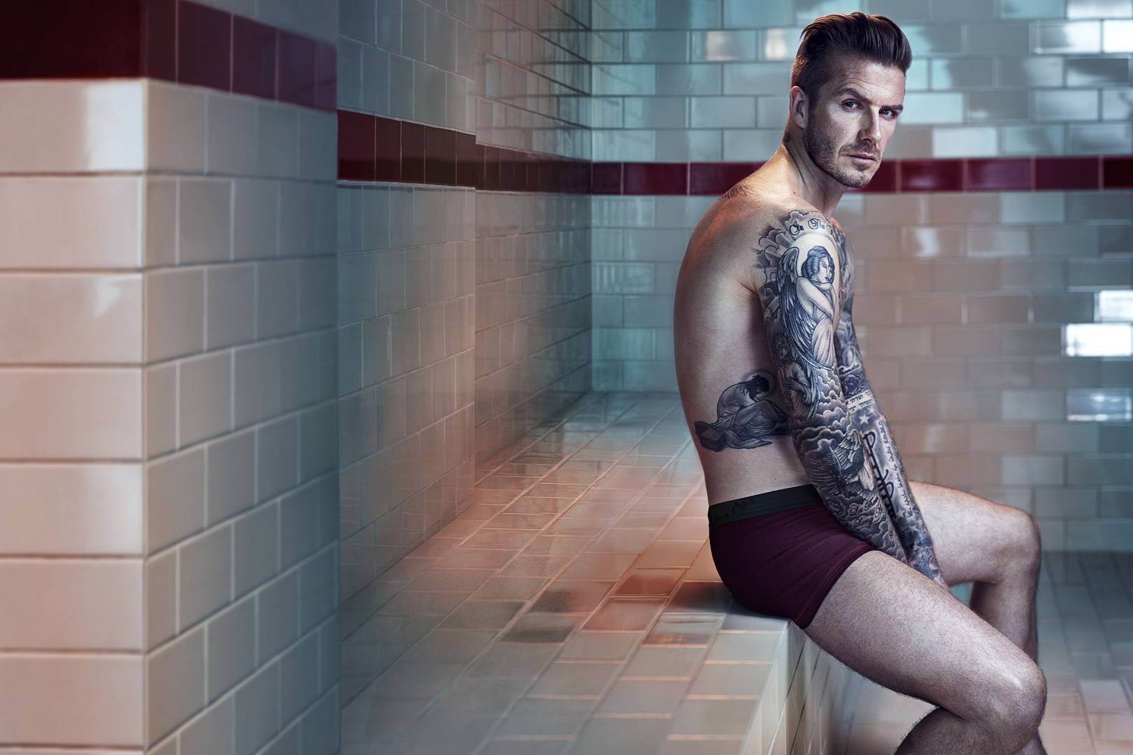 David Beckham New H M Underwear Ad Celeb News Glamour UK