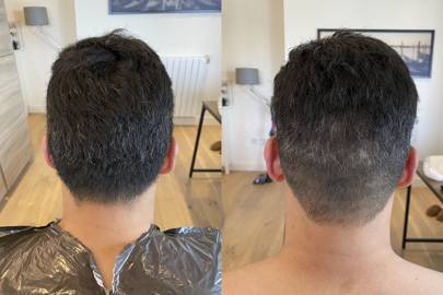 mens haircut using clippers