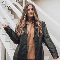zara oversized leather jacket