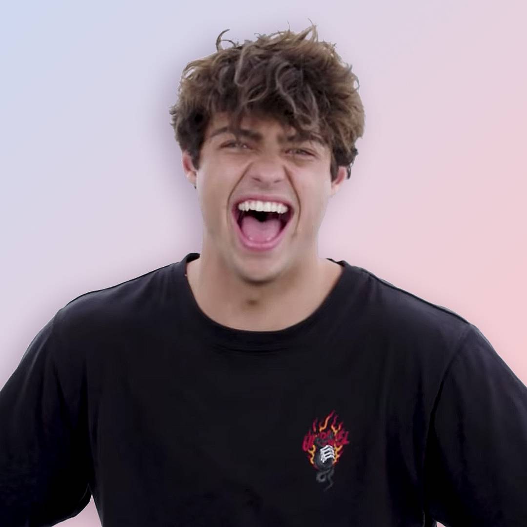 Image: Noah Centineo tries face masks and straightening his hair in this hilarious beauty challenge video