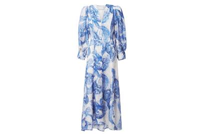 h&m mosaic patterned silk dress