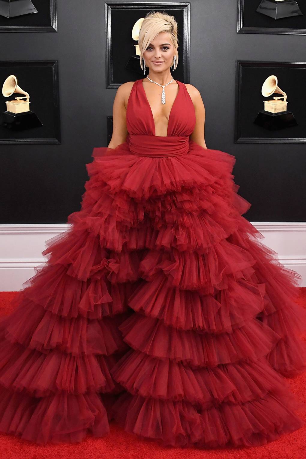 Bebe Rexha Rocks A Red Hot Gown At The Grammys | Glamour UK