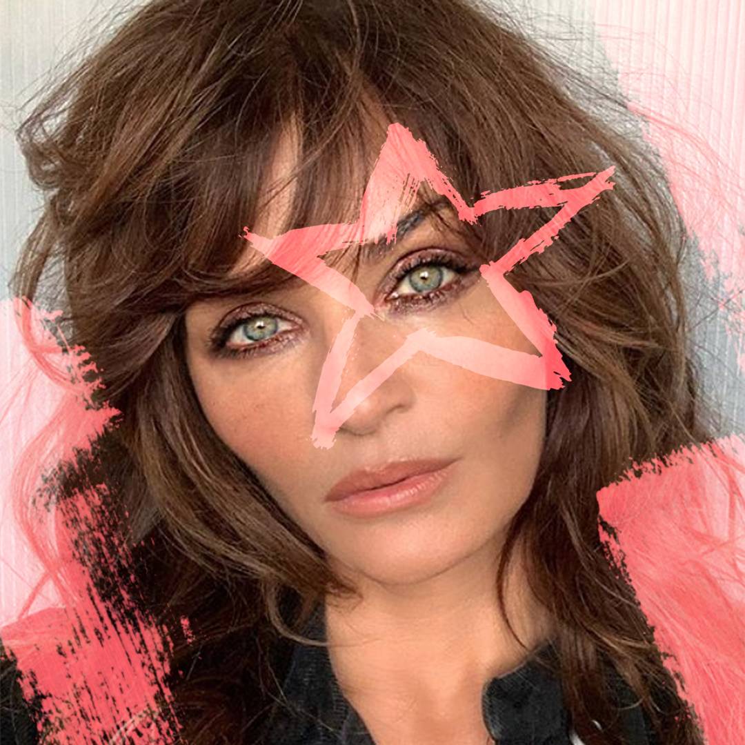 Image: A lesson in sultry, swooshy fringes from Helena Christensen