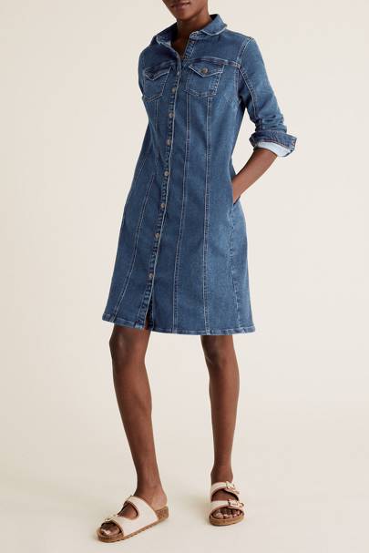 jean shirt gown