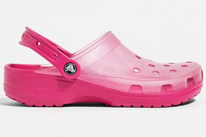 crocs with clear top