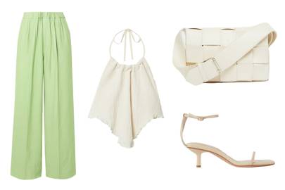 autumn wedding guest trouser outfits