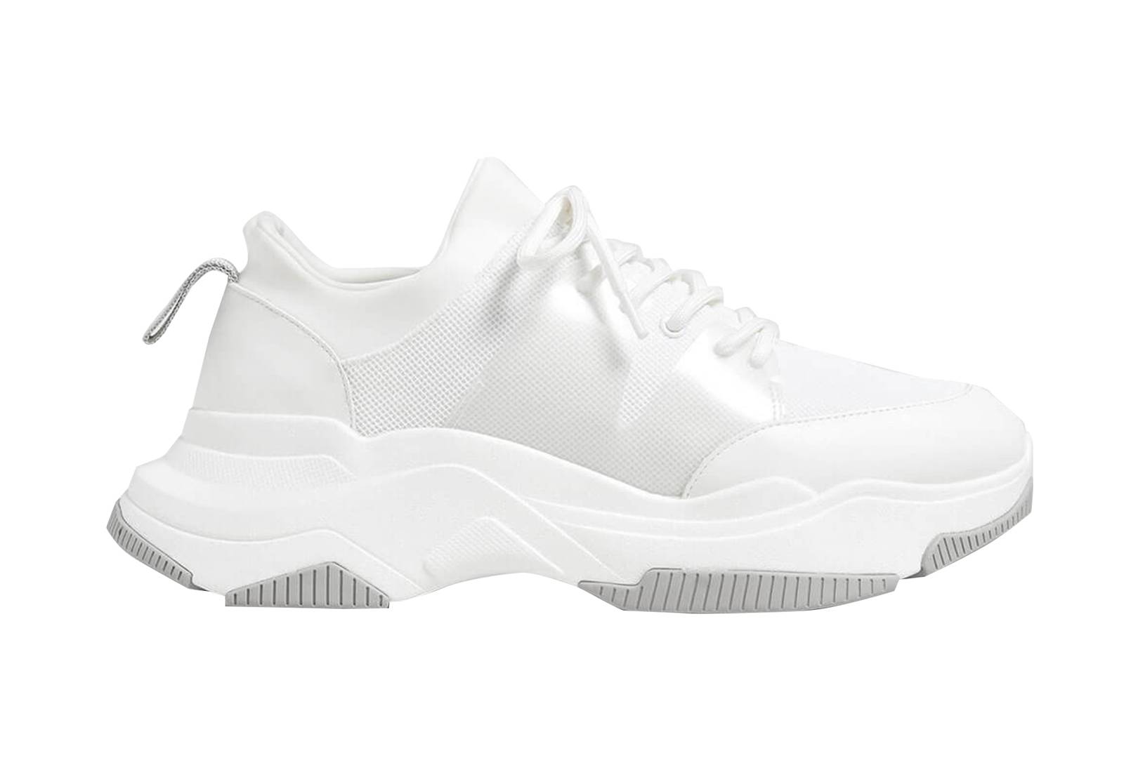 zara white mesh chunky trainers