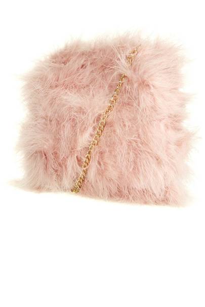 topshop pink fluffy bag