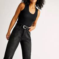 black mom trousers