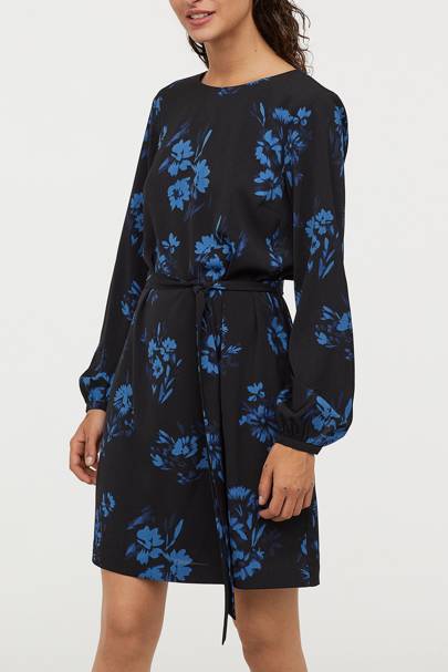 7400029 Khaki-Brown Floral Dress