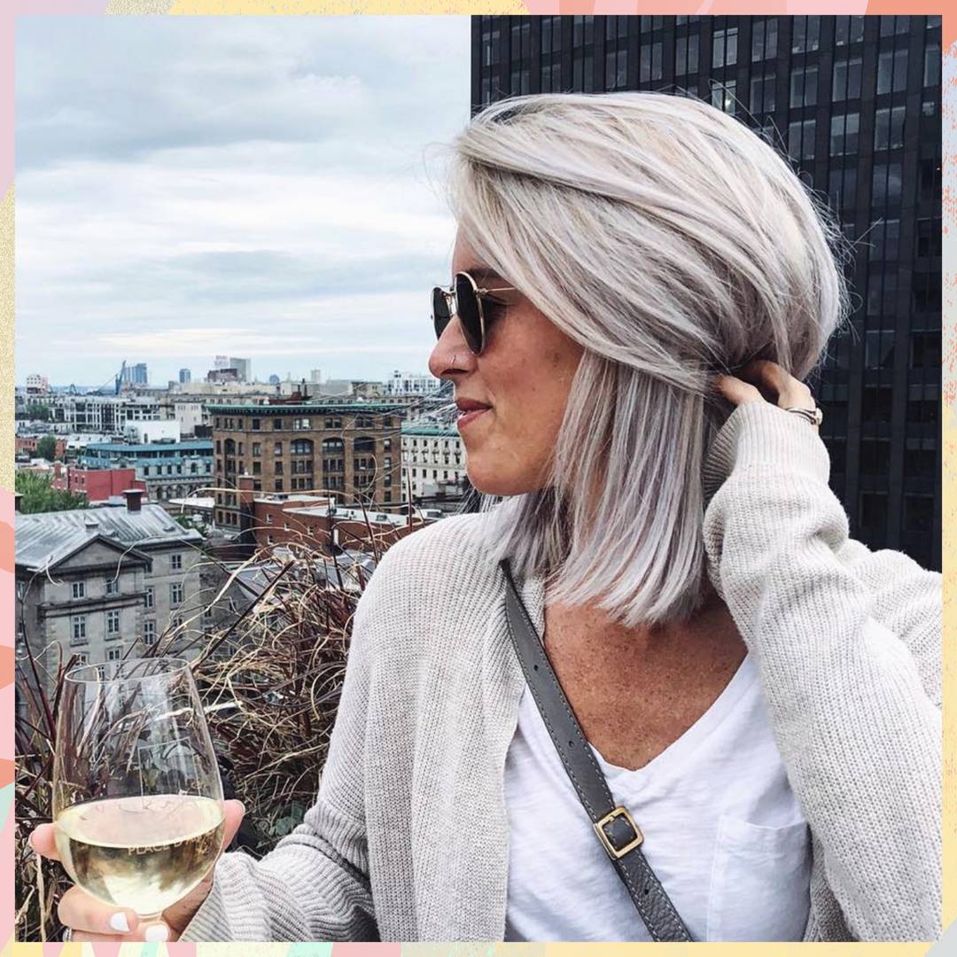 Image: Silver grey hair is the cool-toned shade that winter was made for