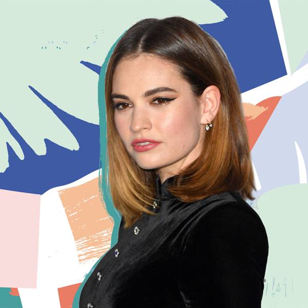 Lily James make up tips products cinderella look style; GLAMOUR.com