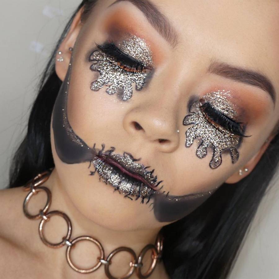 Pretty Halloween Makeup Ideas Mermaid, Glitter, Gems & Sparkle(00)